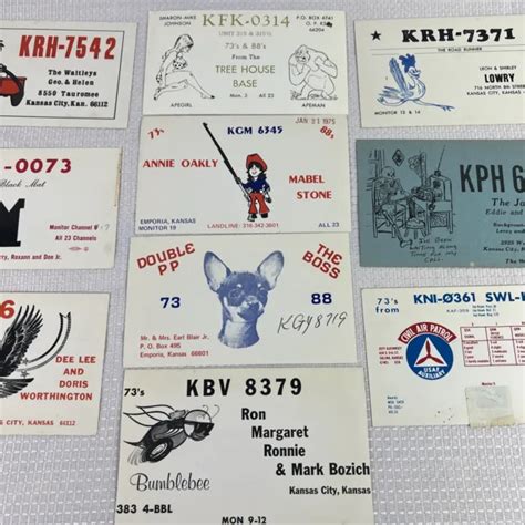 Vintage Radio Cards Amateur Radio Qsl Cards Lot Kansas Qsl Radio Card Lot 10 Wow 1999 Picclick