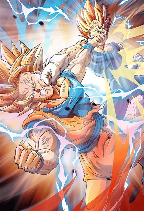 Goku Vs Majin Vegeta Dragon Ball Super Dragon Ball Wallpaper Iphone
