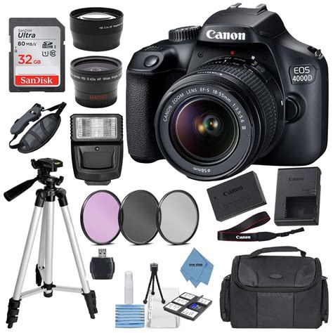 Canon Eos 4000d Digital Slr Camera W 18 55mm Dc Iii Lens Kit Black