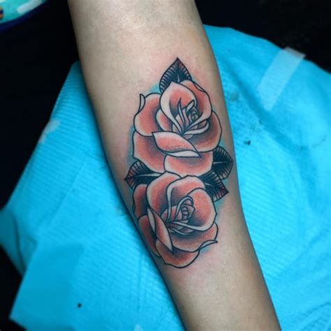 However, the meanings of the colors will depend on your personal beliefs and experiences. Two Traditional Roses Color Tattoo - Adrienne Alexander ...