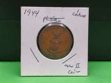 1944 Filipinas One Centavo United States Of America Isabell Auction