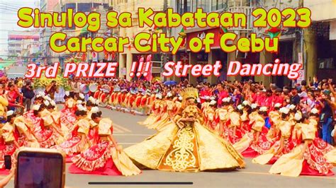Sinulog Sa Kabataan 2023 Carcar City Cebu 3rd Prize Street Dancing