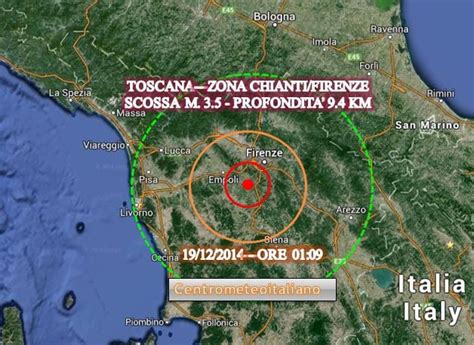 Terremoto oggi Toscana, 19 Dicembre 2014, scossa M 3.5 Chianti e