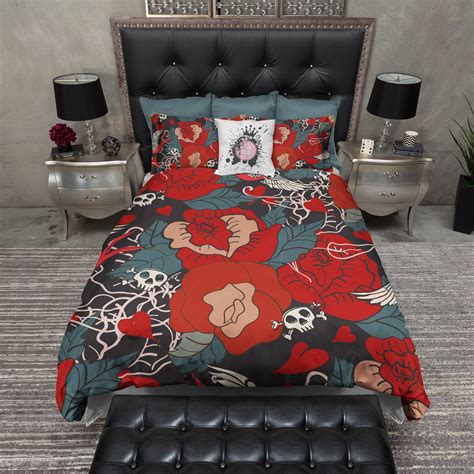 Rockabilly Tattoo Style Duvet Bedding Sets Ink And Rags