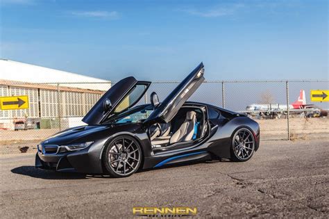 Stock photo rim source bmw i8 rastar 1 24 bmw i8 concept car metal diecast model new in box white white bmw i8 used cars for sale on auto trader uk white bmw i8 bmw i8 matte black wrap reforma uk bmw i8 crystal white and. BMW I8 on Rennen CRL55 Wheels, in Satin Black. | Luxury cars bmw
