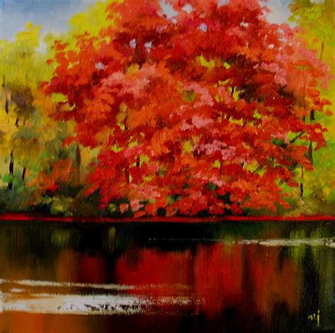 Nels Everyday Painting The Red Tree 2 Sold