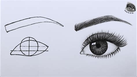 Outline the basic shapes first how to draw a realistic eye from the side? How to Draw a Realistic Eye for Beginners | Easy Way to ...