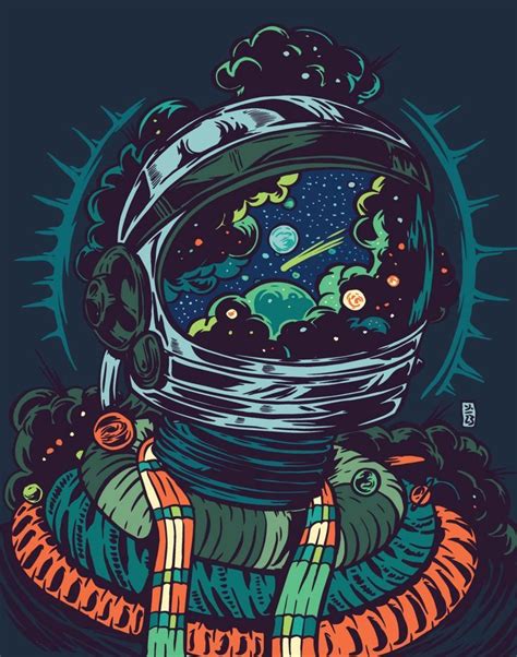 Space Cosmic Galaxy Art Astronaut Art Space Artwork Art
