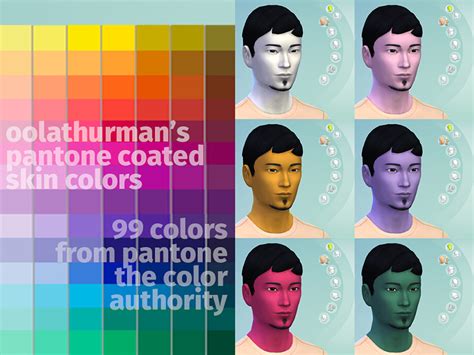 Oolathurman Pantone Coated Skin Colors Sims Love 4