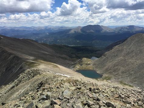 From The Summit Of Crystal Peak Looking Down At Upper Crystal Lake And