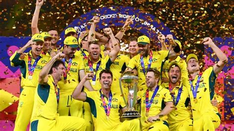 Australia Beat India And Lift Th Time Icc World Cup Trophy