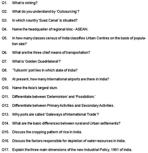 Cbse Class 12 Geography Sample Paper Set D