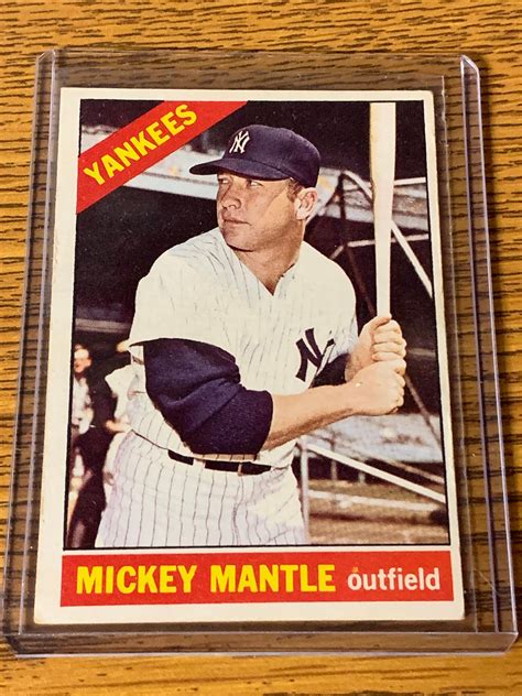 Mickey Mantle Topps 50 1966 Yankees Baseball Card