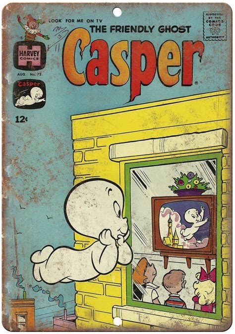 Casper The Friendly Ghost Vintage Comic 10 X 7 Reproduction Metal Sign J208 Vintage Comic