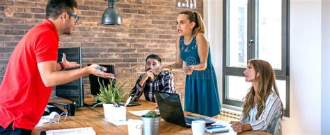 Coworkers Arguing In The Office Stock Image Image Of Horizontal