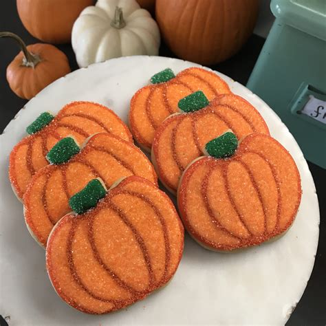 Sparkly Pumpkin Cookies Bakers Brigade