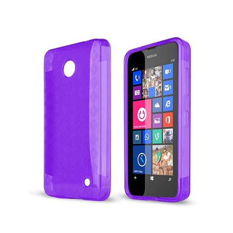 Purple Nokia Lumia 635 Tpu Gel Case Cover Anti Slip Supports Premium