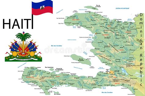 Séisme de 2010 à haïti; Mapa De Haiti. Fotografia de Stock Royalty Free - Imagem ...