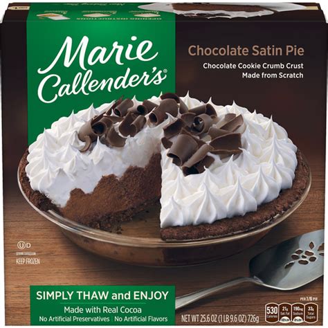 Marie Callenders Pie Chocolate Satin Pies And Desserts Pruetts Food