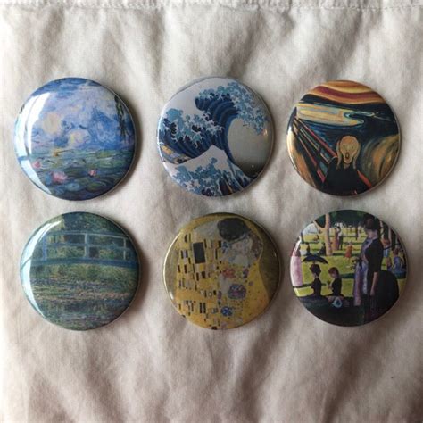 15 Inch Classical Art Aesthetic Pins Magnets Or Keychains Etsy