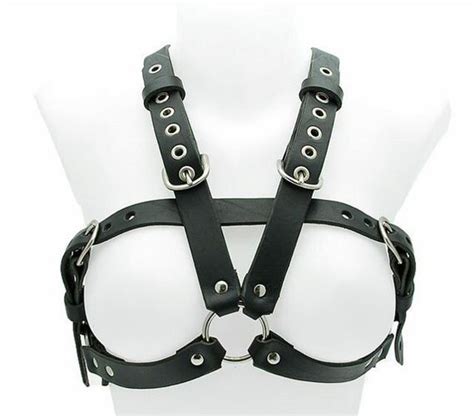Bdsm Harness Leather Breast Binder Female Harness Fully