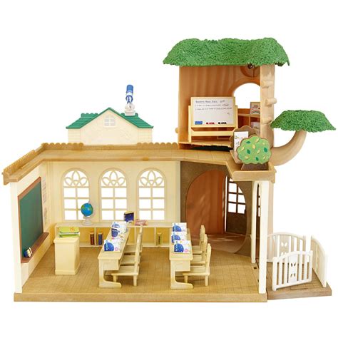 Calico Critters Country Plastic Tree School Furniture Set Figure Play