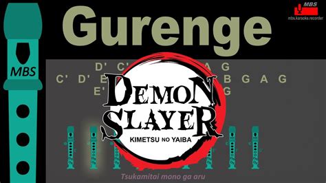 Gurenge Demon Slayer Kimetsu No Yaiba Op Lisa Flute Recorder