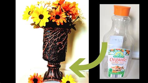 Bottle Art Diy Flower Vase Waste Plastic Bottle Craft