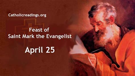 Saint Mark The Evangelist Feast Day April 25 Catholic Saint Of