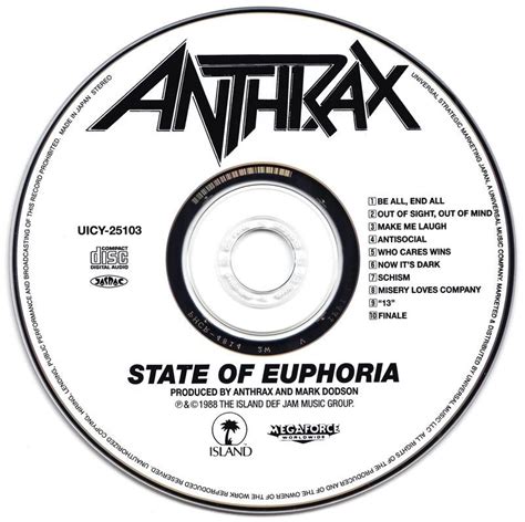 Anthrax State Of Euphoria 1988 2011 Uicy 25103 Japan Avaxhome