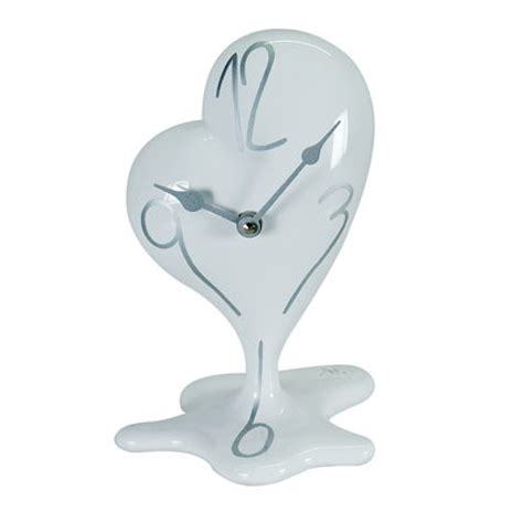 Melting Heart 1126 Table Clock Italian Design Contract