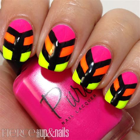 Bring Out The Neons The Digit Al Dozen Neon Nail Art Neon Nails