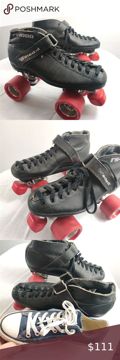 Vintage Riedell Black Rs 1000 Speed Roller Skates Roller Skates