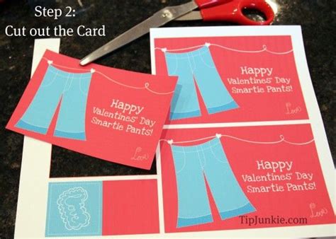 Free Printable Valentine Card 3d Smartie Pants Valentines