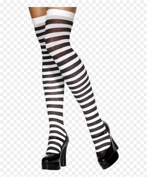 Black And White Striped Stockings White And Black Stripes Tights Hd