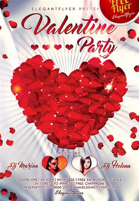 Happy Valentines Day Free Psd Flyer Template Psd Flyer Templates Images