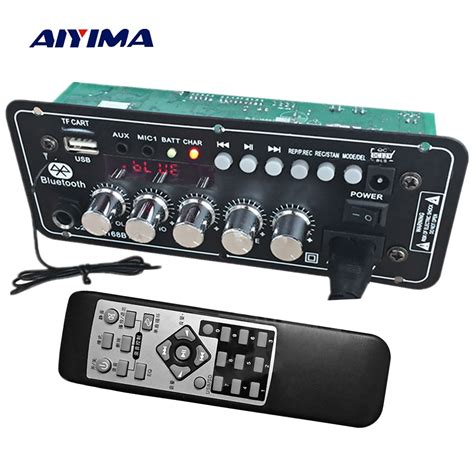 Aiyima 12v Stereo Bluetooth Amplifier Audio Board Square Dance 220v Karaoke Bars Box Amplifier