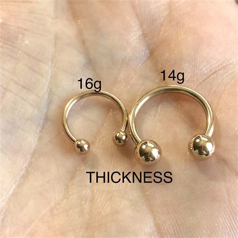 16g 14g Horseshoe Barbell Septum Ring Cartilage Earring Nose Etsy