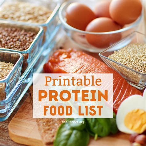 The Complete High Protein Food List {printable with calories} - Health Beet