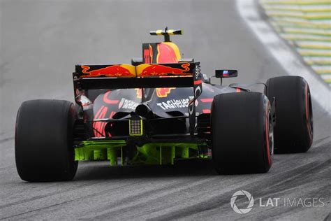 Max Verstappen Red Bull Racing Rb13 With Aero Paint On Rear Diffuser