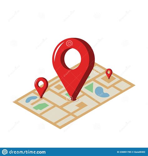 Location Clipart Map Pin On Map Isolated Flat Icon Stock Vector