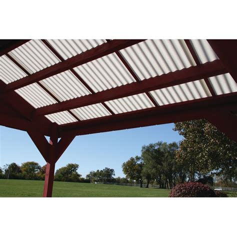 Sequentia 2166 Ft X 8 Ft Corrugated Clear Fiberglass Roof Panel In The