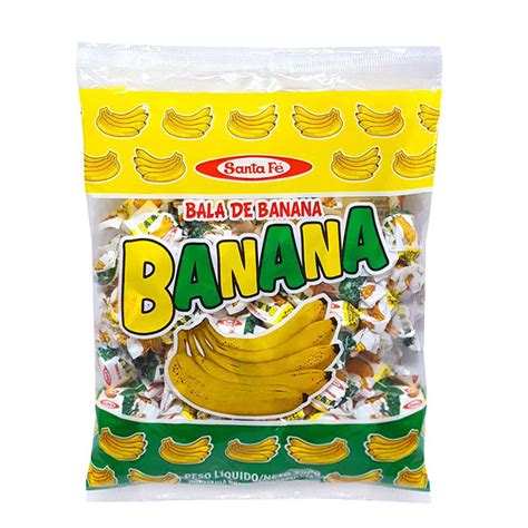 Bala De Banana 500g Santa Fé Mania Pingo De Mel