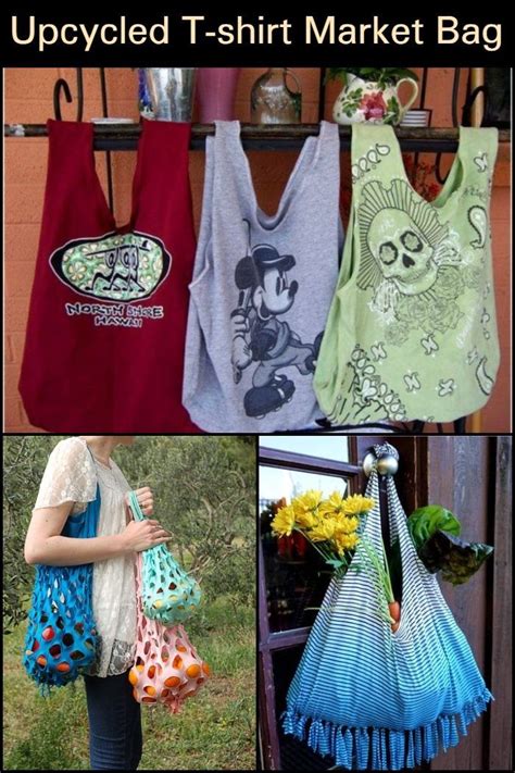 Turn An Unused T Shirt Into An Easy To Make Low Sew Market Bag Upcycle