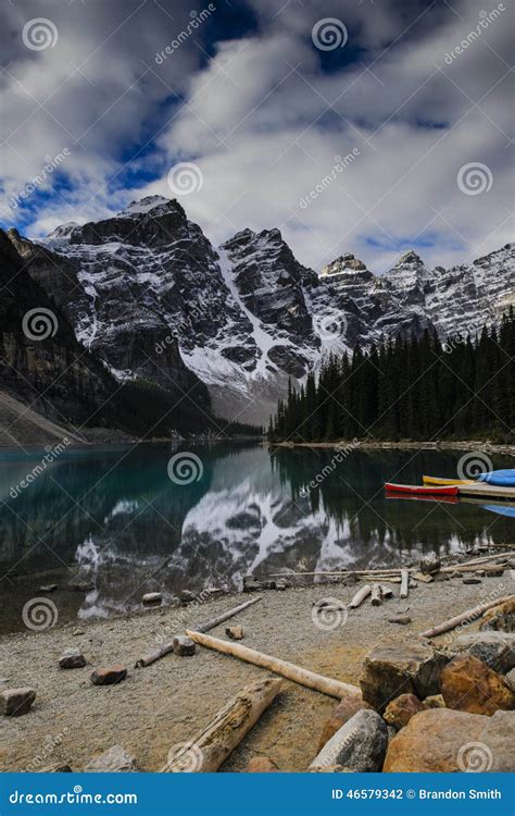 Moraine Lake Stock Photo Image Of Alpine Clear Glacier 46579342