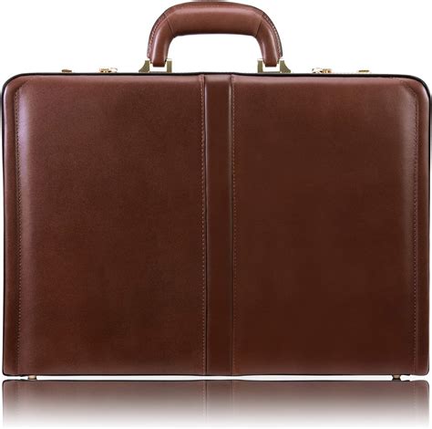 Mcklein Usa Reagan Leather Attach Briefcase Brown Amazon