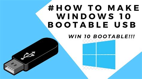 How To Make Windows 10 Bootable Usb Youtube