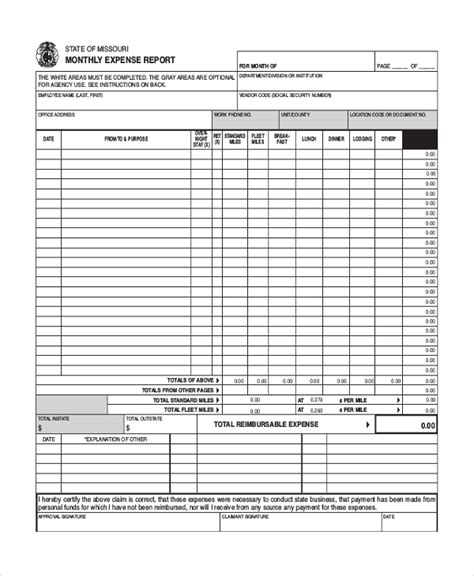 FREE 11 Sample Expense Reports In Excel PDF MS Word