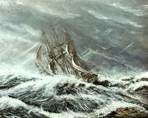 Ship Painting Storm