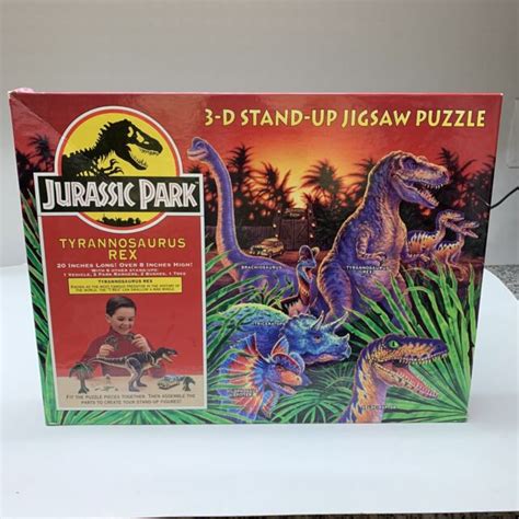 Jurassic Park Tyrannosaurus Rex 3d Stand Up Jigsaw Puzzle Age 7 And Up New Ebay